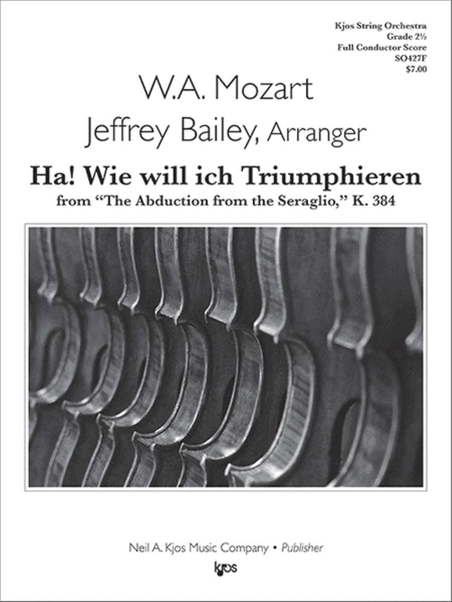 Ha!Wie Will Ich Triumphieren From The Abduction - Score