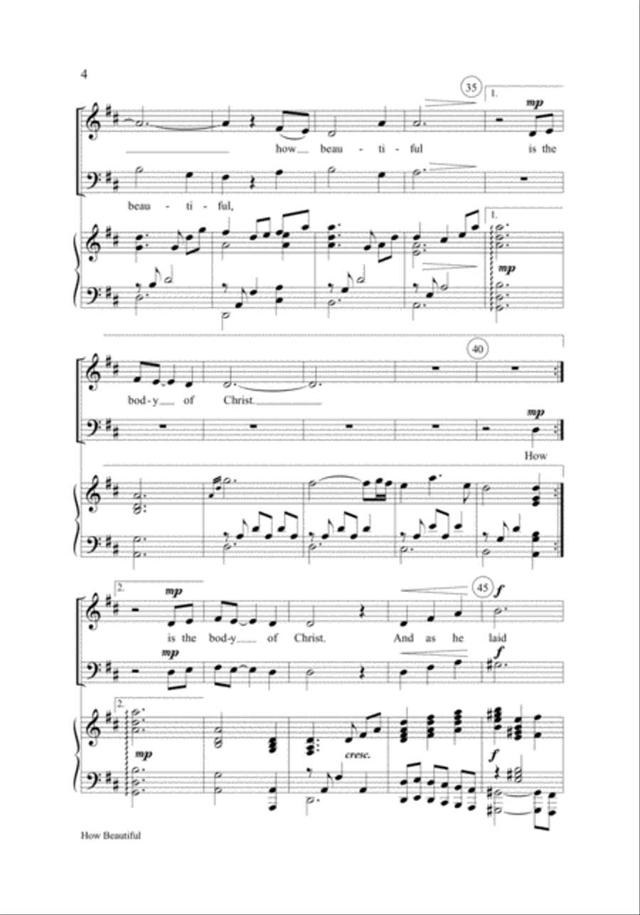 How Beautiful How Beautiful 2-Part scores gallery preview page 4