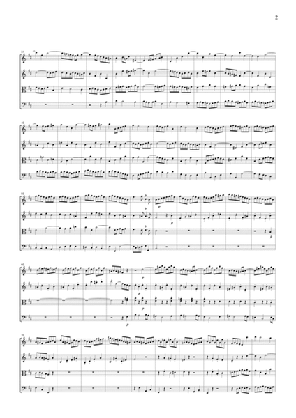 J.S.Bach Suite No.2, all mvts., BWV1067, for string quartet, CB216