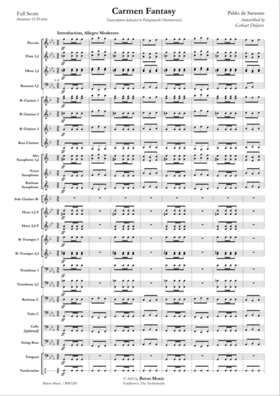 Carmen Fantasy Concert Band scores gallery preview page 2