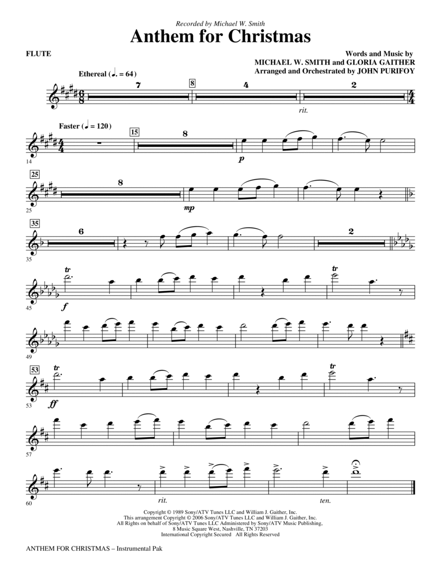 Anthem for Christmas - Flute