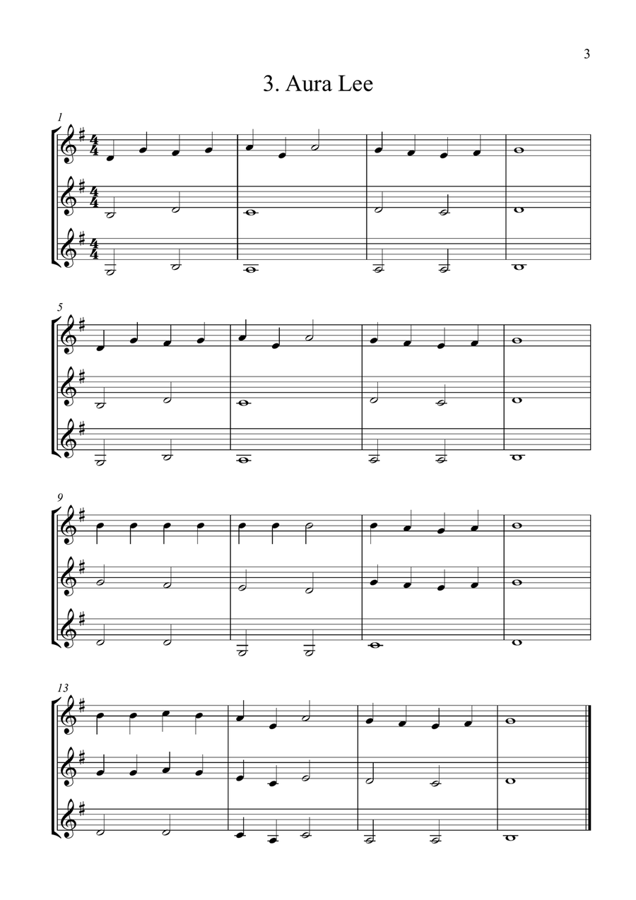 14 Easy Trios For Trumpet Trumpet Trio scores gallery preview page 3