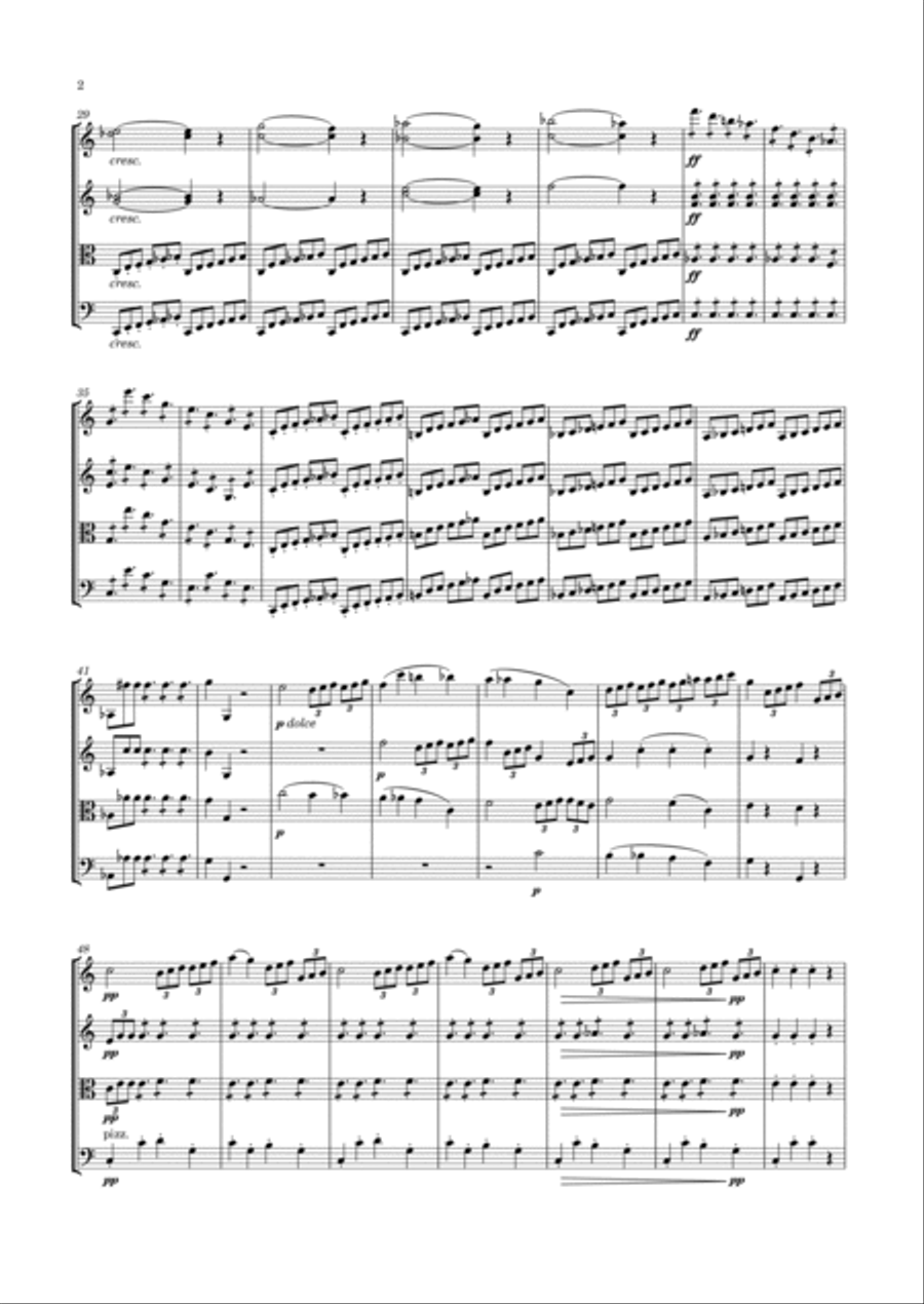 Schubert - String Quartet No.4 in C major, D.46 String Quartet scores gallery preview page 3