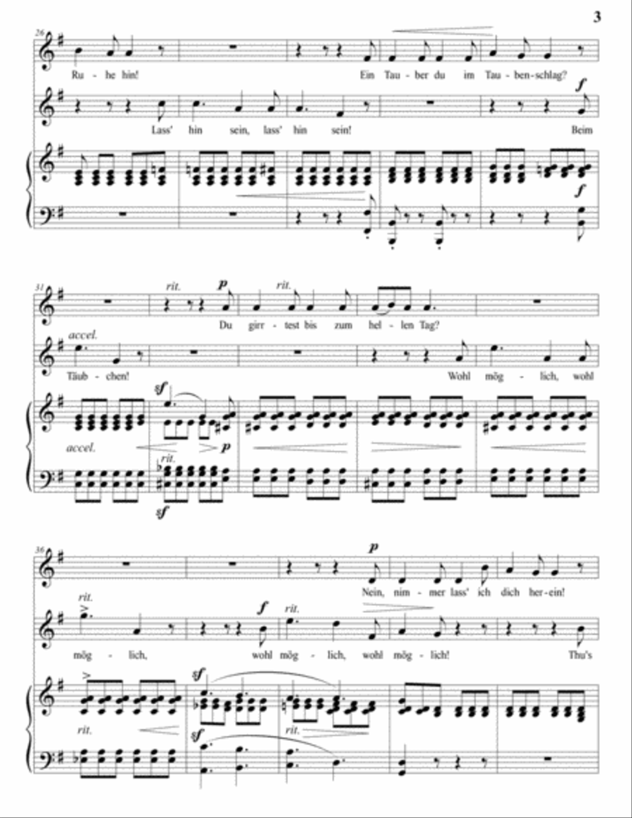 SCHUMANN: Unter'm Fenster, Op. 34 no. 3 (transposed to G major) Piano scores gallery preview page 4