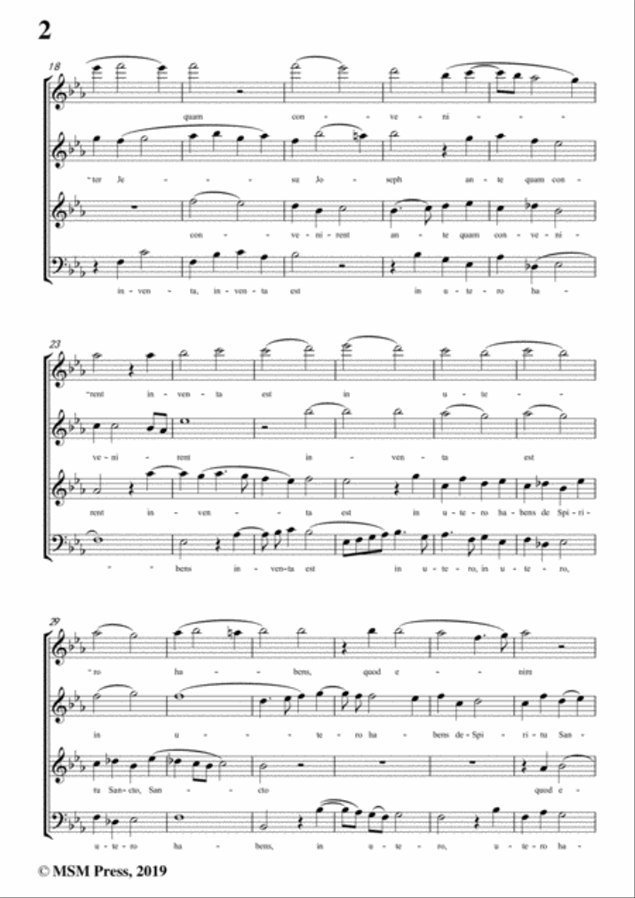 Isaac-Cum esset desponsata,in E flat Major,for A cappella 4-Part scores gallery preview page 4