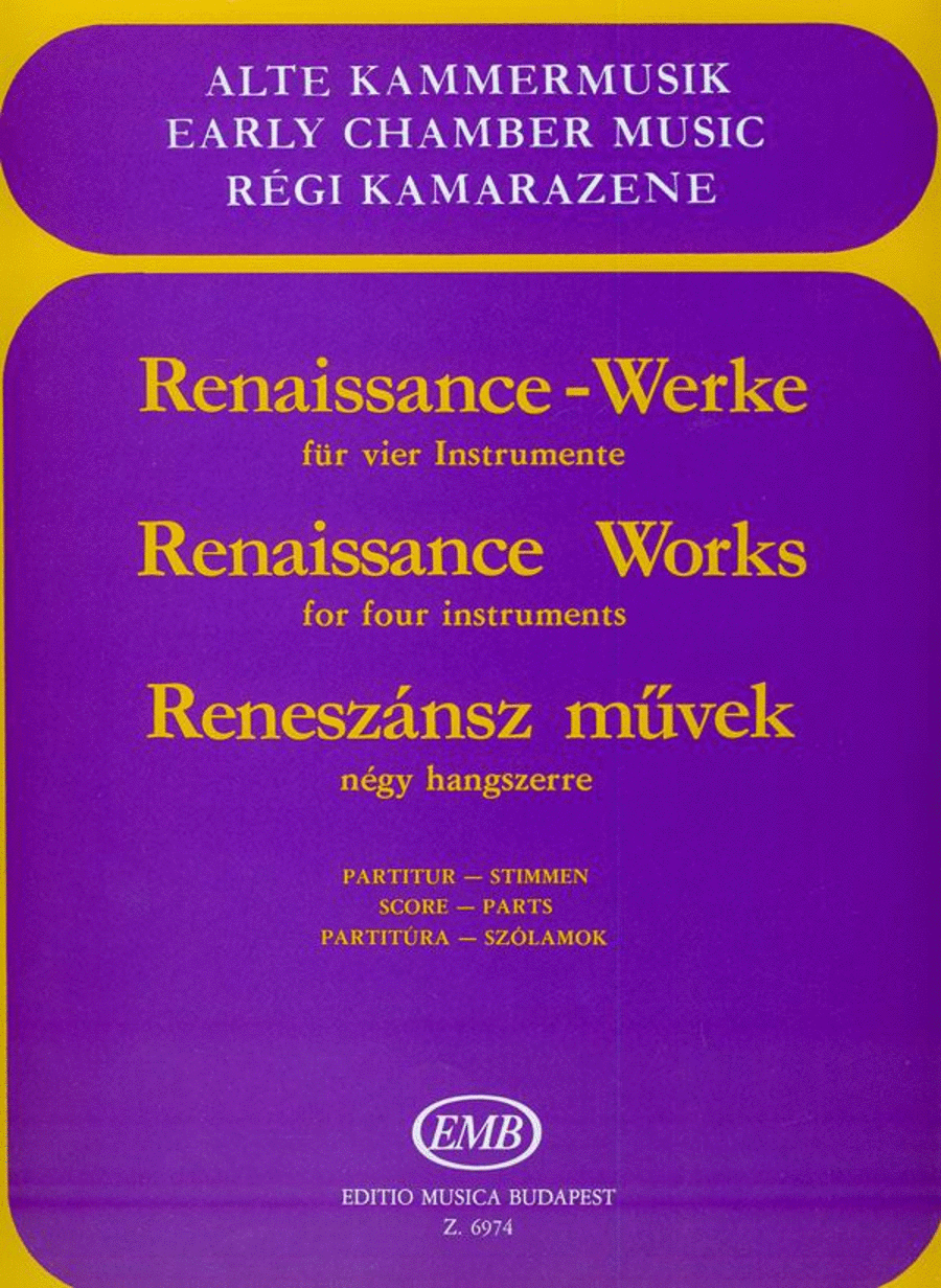 Renaissance Werke für vier Instrumente School and Community scores gallery preview page 1