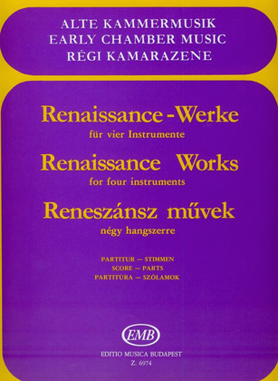 Renaissance Werke für vier Instrumente