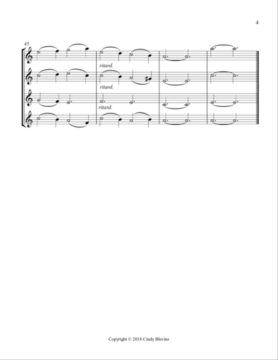 God Rest Ye Merry, Gentlemen, for Violin Quartet String Quartet scores gallery preview page 5