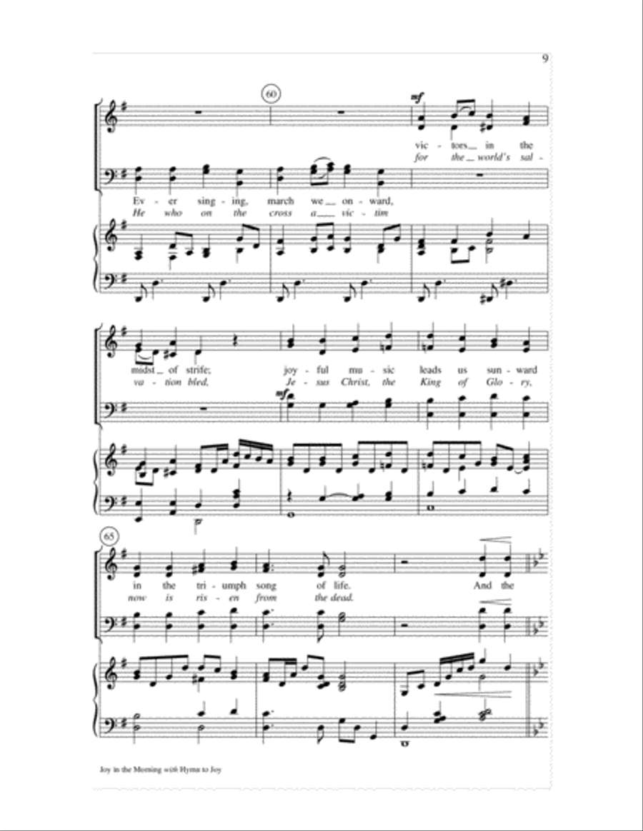 Joy in the Morning with Hymn to Joy 4-Part scores gallery preview page 9