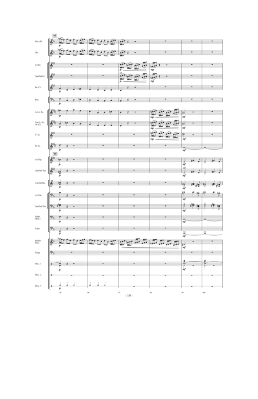 Quest of the Undaunted Knight Concert Band scores gallery preview page 18