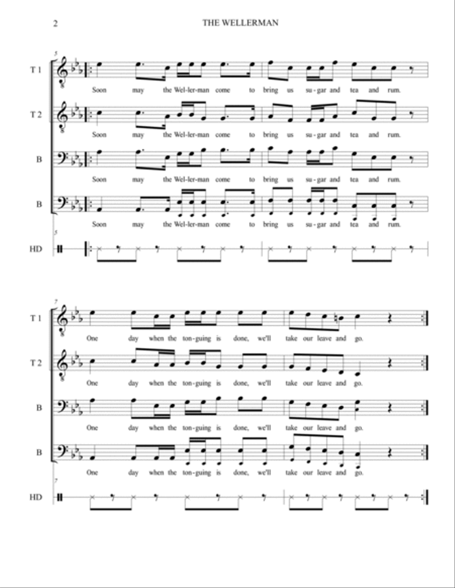 The Wellerman (Sea Shanty) (TTBB) TTBB scores gallery preview page 3