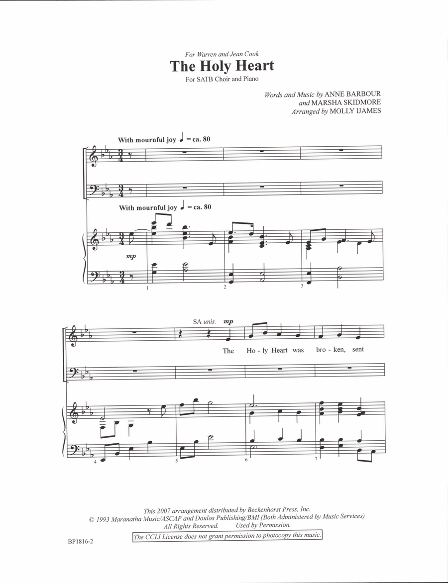 Holy Heart, The 4-Part scores gallery preview page 2