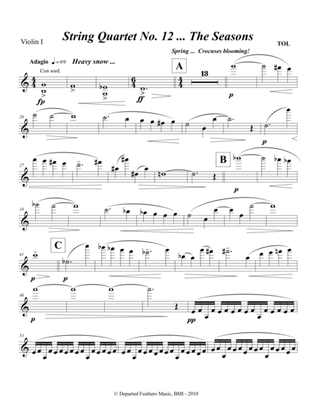 String Quartet No. 12 ... The Seasons (2010) Violin 1
