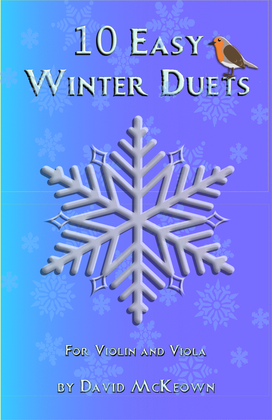 Book cover for 10 Easy Winter Duets for Violin and Viola