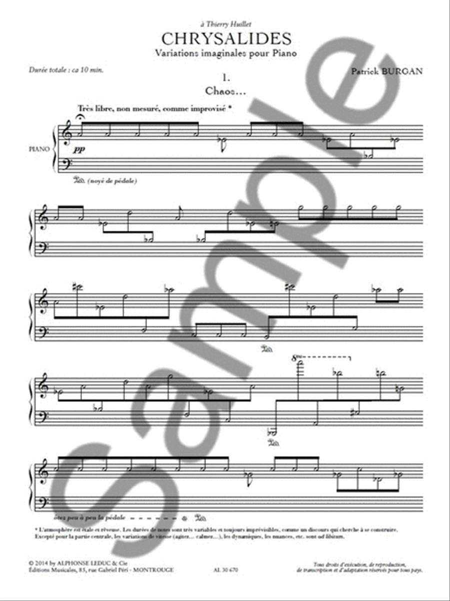 Chrysalides Piano Solo scores gallery preview page 2