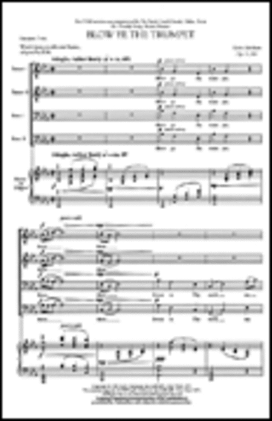Blow Ye the Trumpet Blow Ye the Trumpet TTBB scores gallery preview page 1