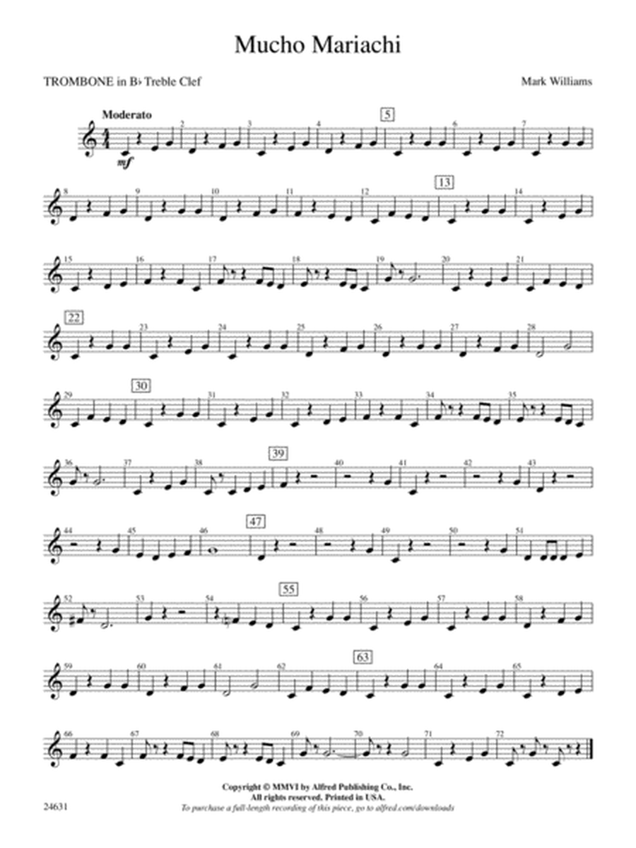Mucho Mariachi: (wp) 1st B-flat Trombone T.C.