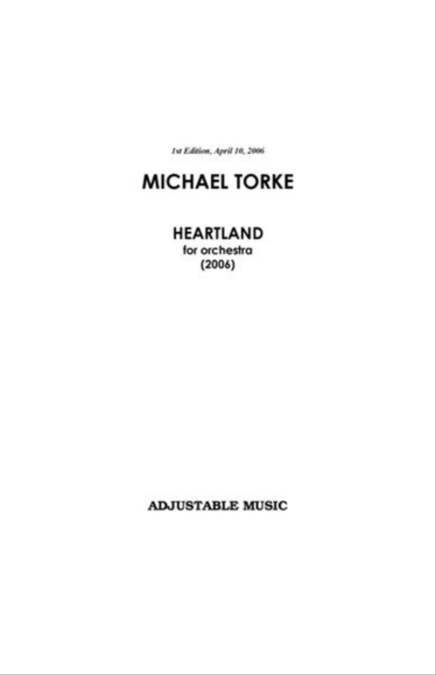 Heartland (score) Full Orchestra scores gallery preview page 1