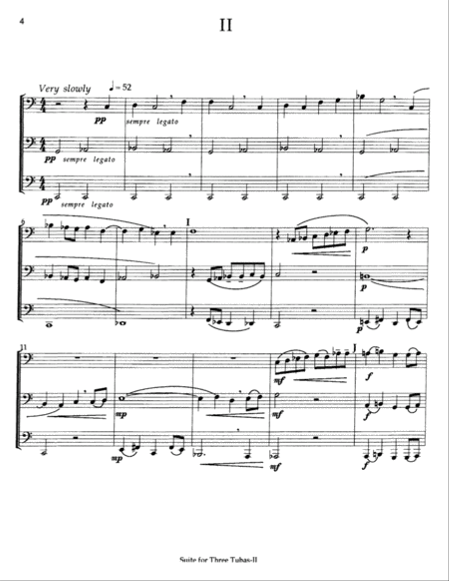 Suite for Three Tubas Brass Trio scores gallery preview page 6