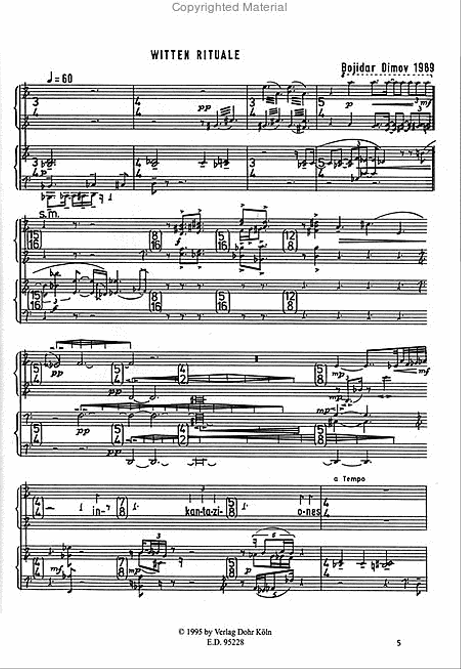 Witten Rituals (1989) -Fassung für Klavier zu vier Händen- Piano Duet scores gallery preview page 2