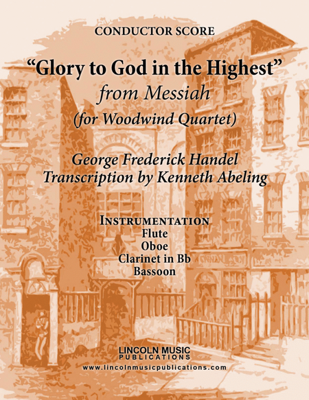 Handel – Glory to God in the Highest from Messiah (for Woodwind Quartet) image number null