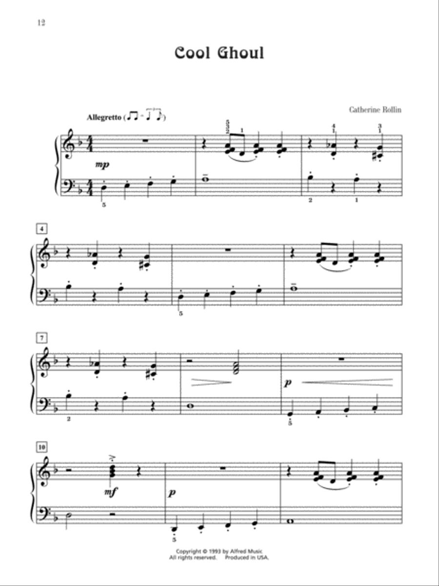Halloween Favorites, Book 2 Easy Piano scores gallery preview page 4