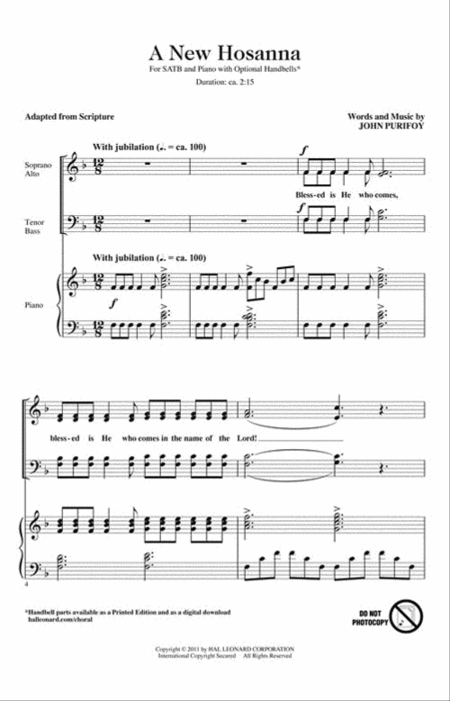 A New Hosanna A New Hosanna 4-Part scores gallery preview page 2