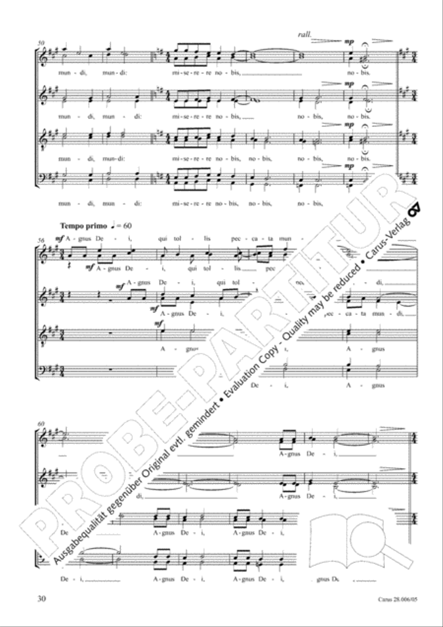Pastoral Mass 4-Part scores gallery preview page 31