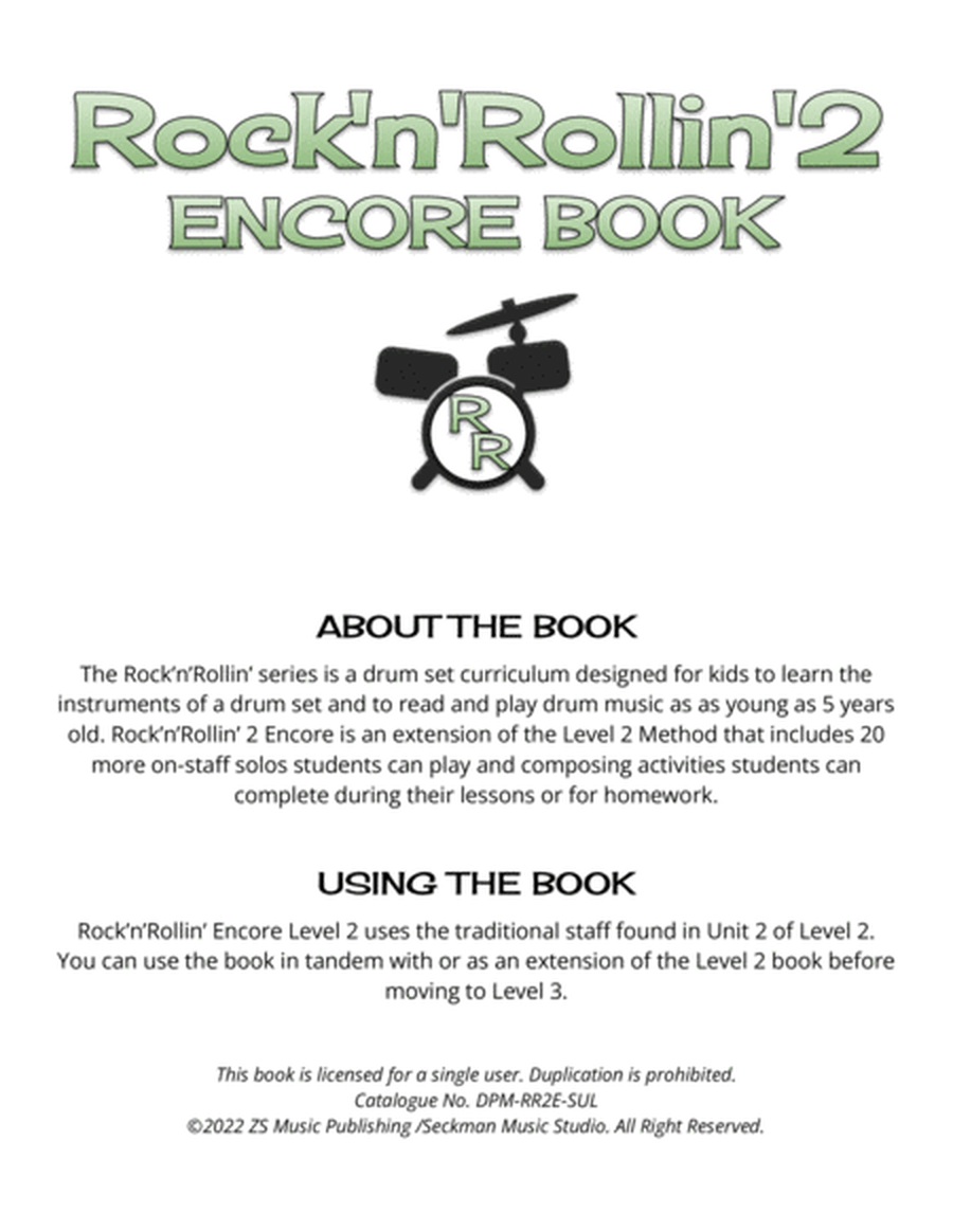 Rock'n'Rollin' 2: ENCORE - More Solos and Activities for the Beginning Drummer