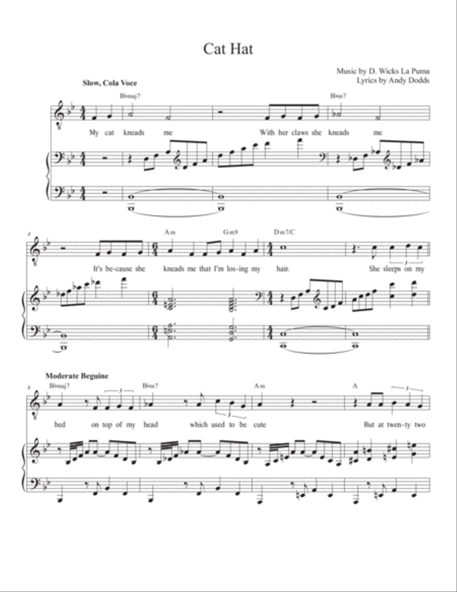 Cat Hat Voice scores gallery preview page 1