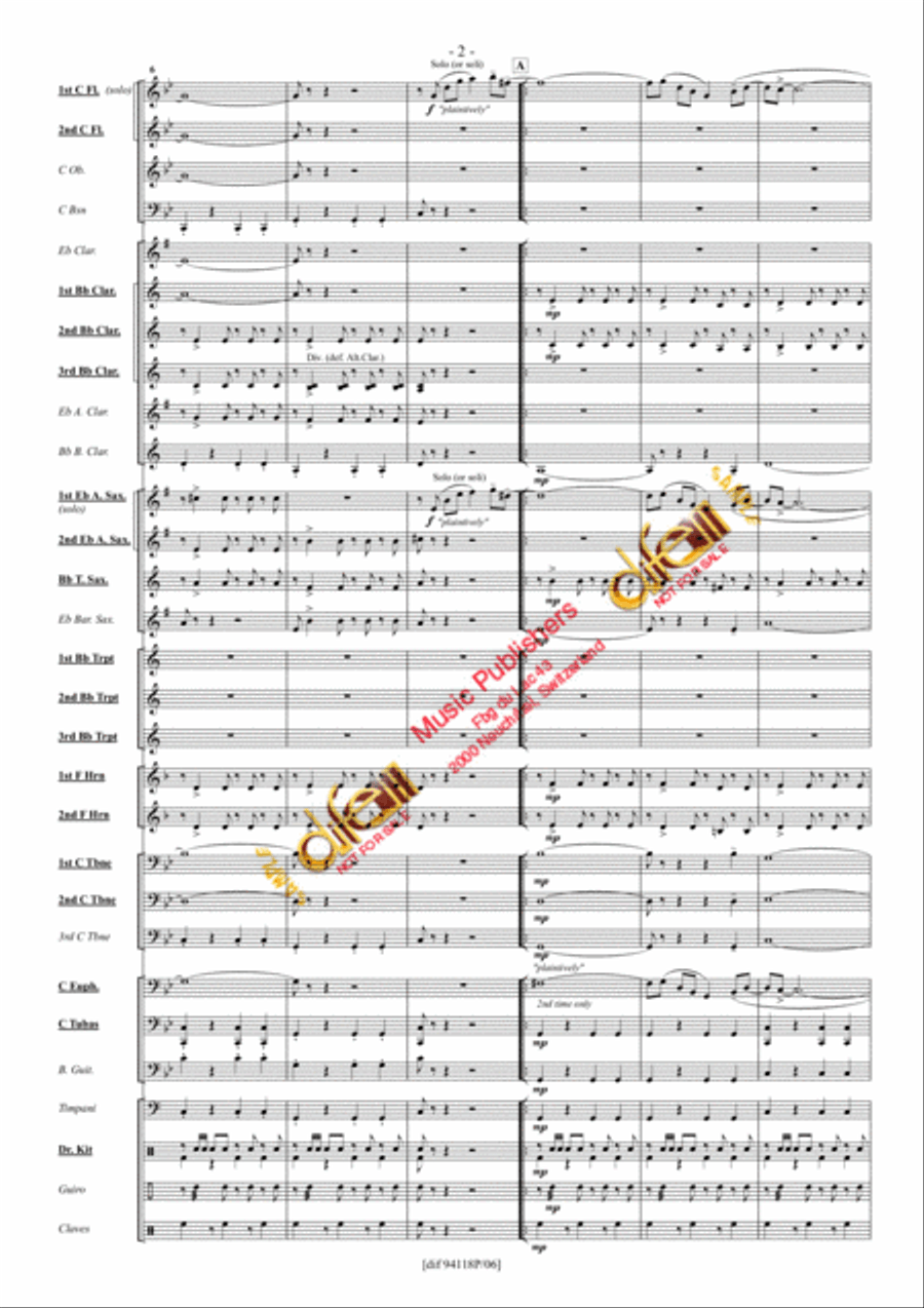Harlem Nocturne Harlem Nocturne Concert Band scores gallery preview page 4