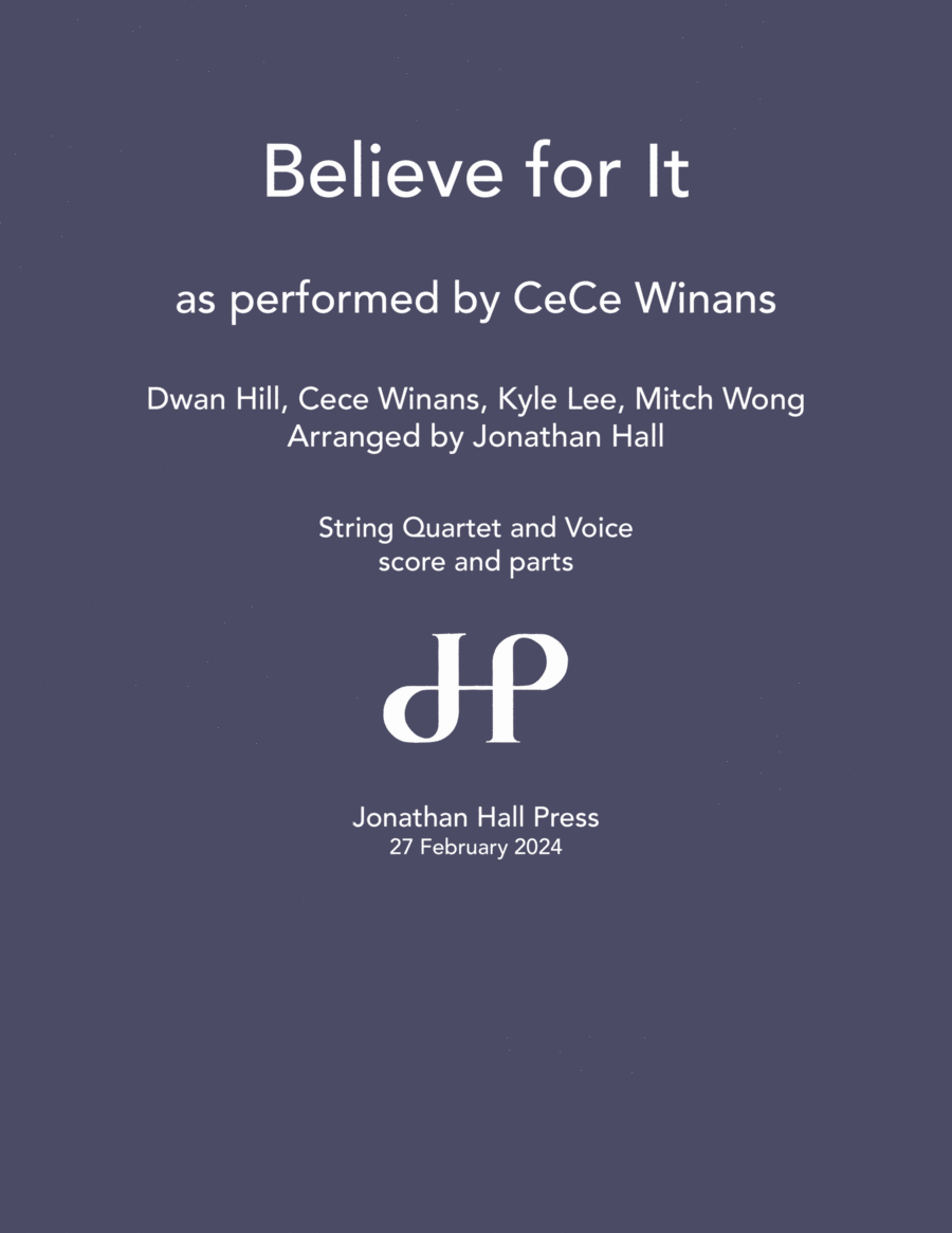 Book cover for Believe For It