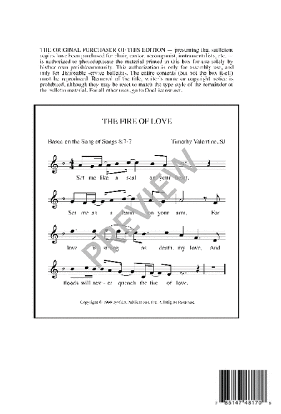 The Fire of Love 4-Part scores gallery preview page 15