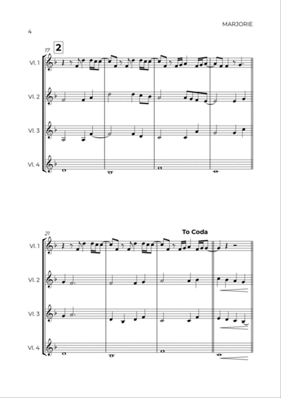 Marjorie String Quartet scores gallery preview page 4