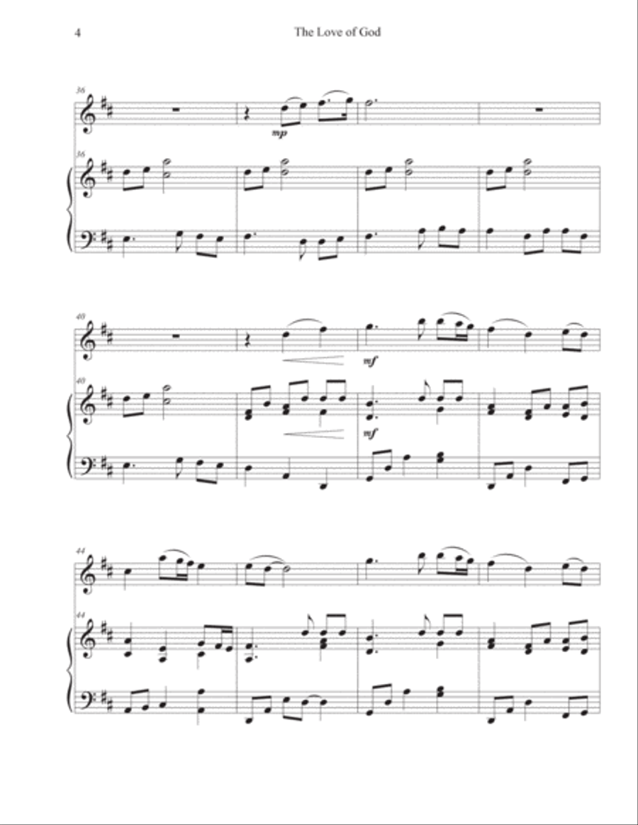 The Love of God (Violin-Piano) Violin Solo scores gallery preview page 4