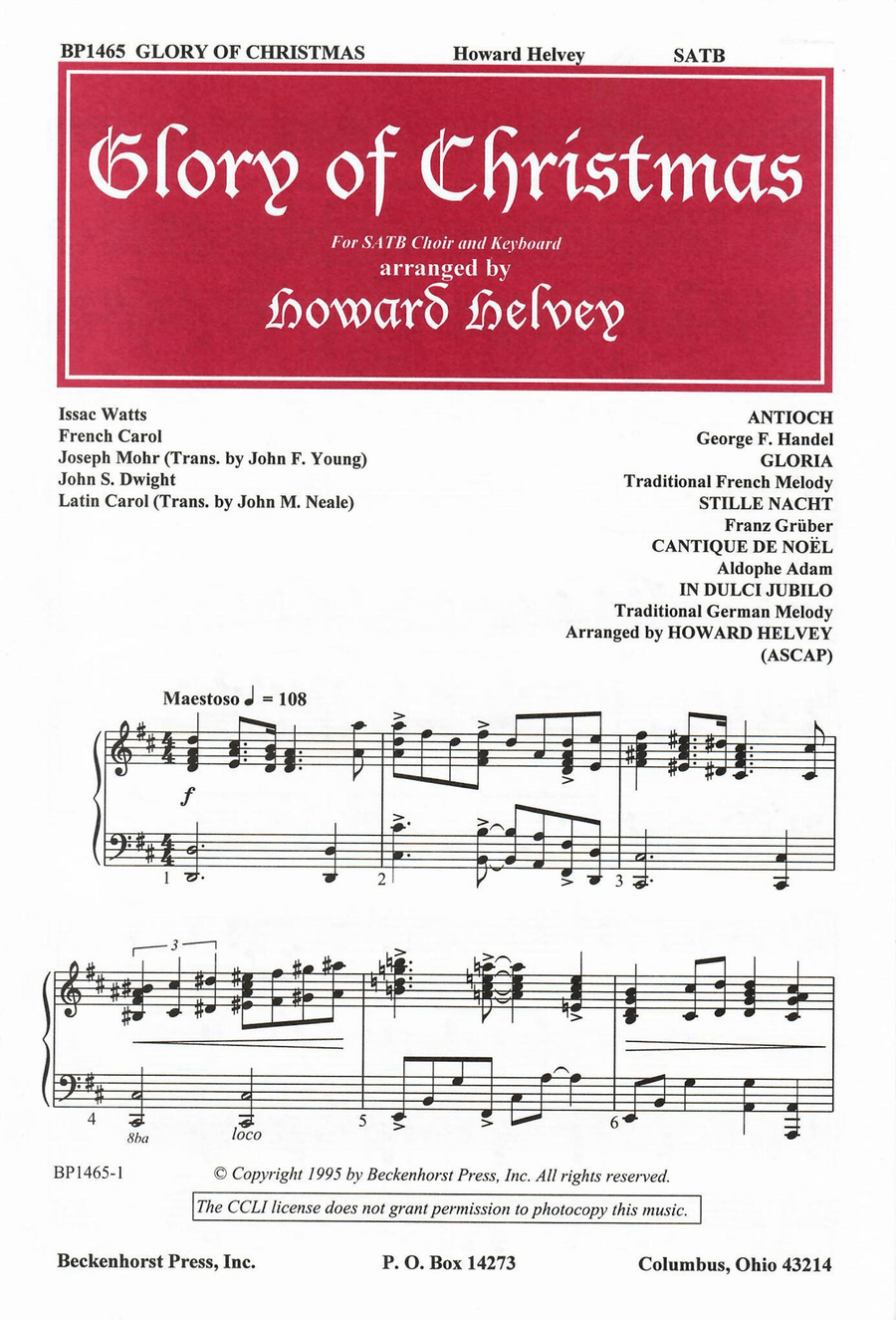 Glory of Christmas 4-Part scores gallery preview page 1