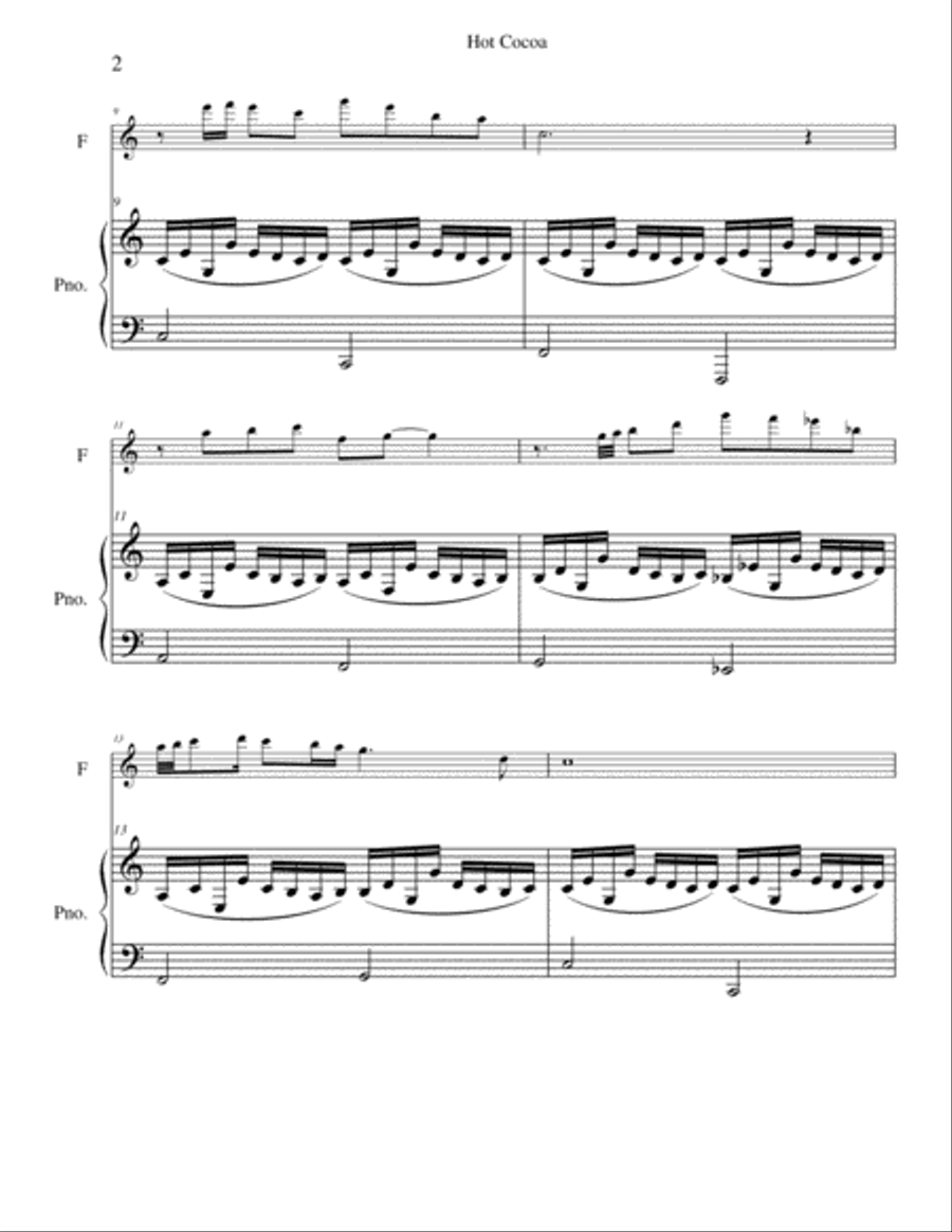Hot Cocoa Flute Solo scores gallery preview page 2