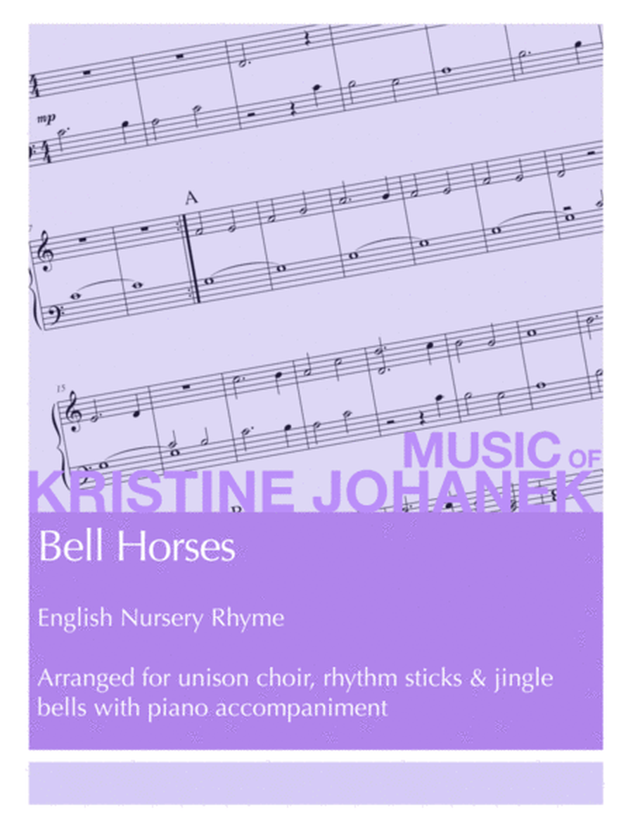 Bell Horses (Unison Choir, Rhythm Sticks, Jingle Bells with piano accompaniment) image number null