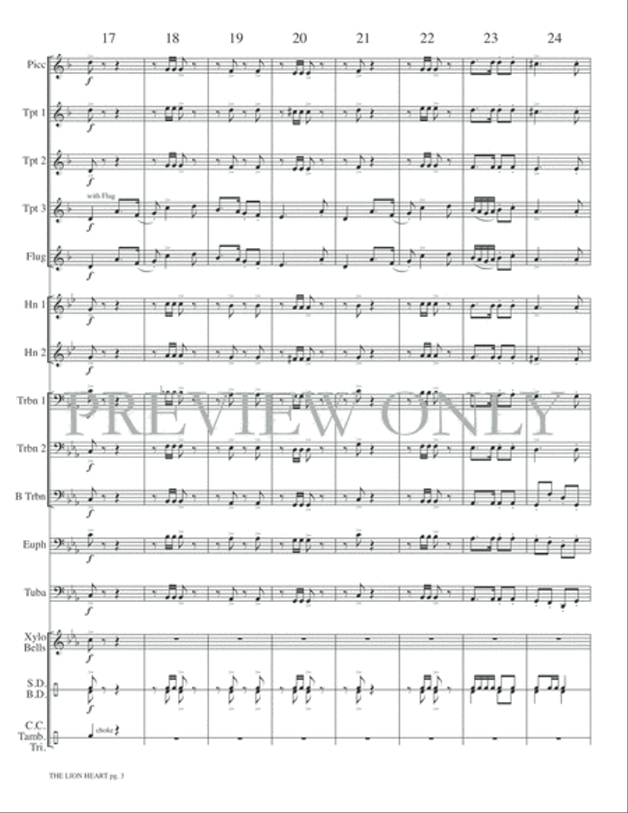 The Lion Heart Small Ensemble scores gallery preview page 5