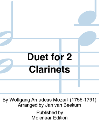 Book cover for Duet for 2 Clarinets