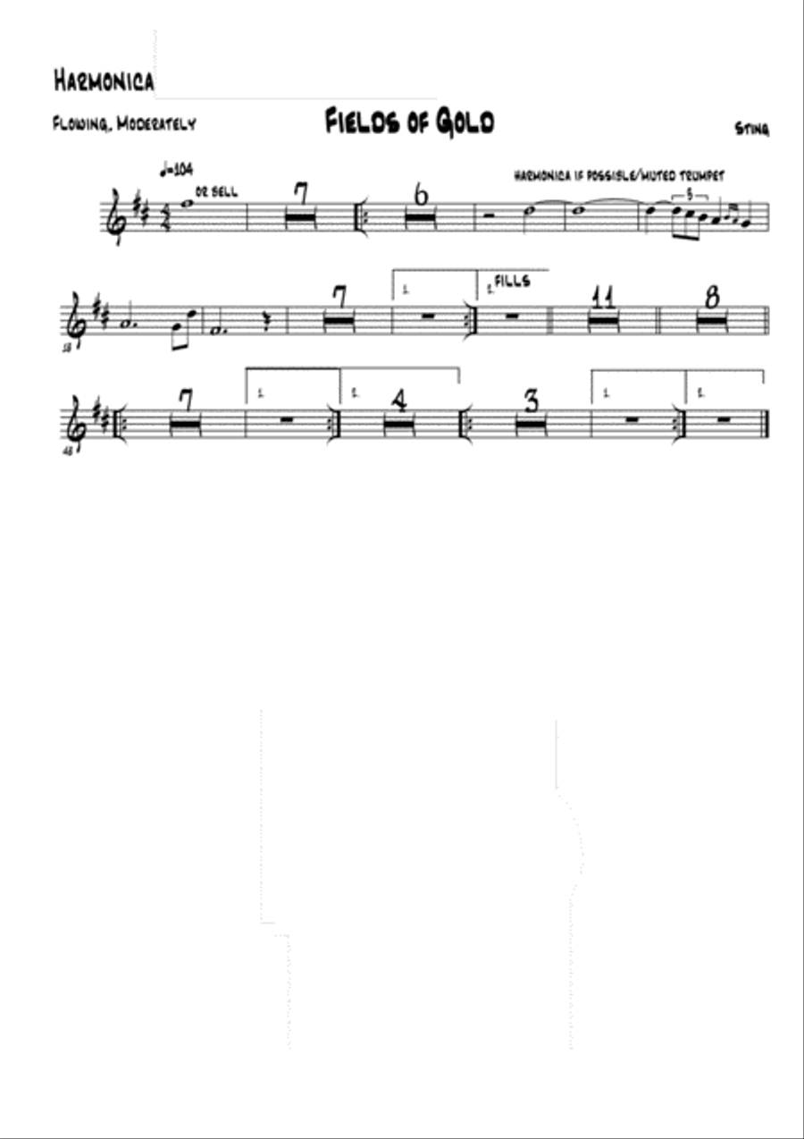 Fields Of Gold Jazz Ensemble scores gallery preview page 1