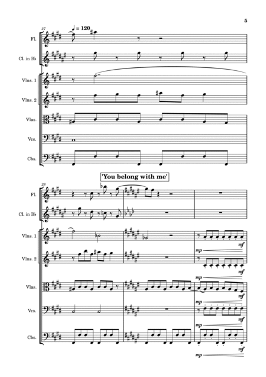 Cruel Summer Chamber Orchestra scores gallery preview page 5