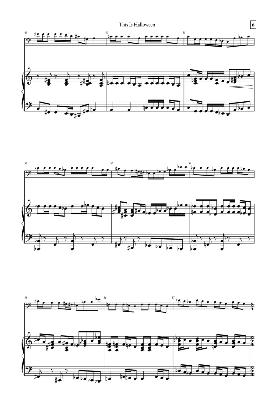This Is Halloween Piano scores gallery preview page 6