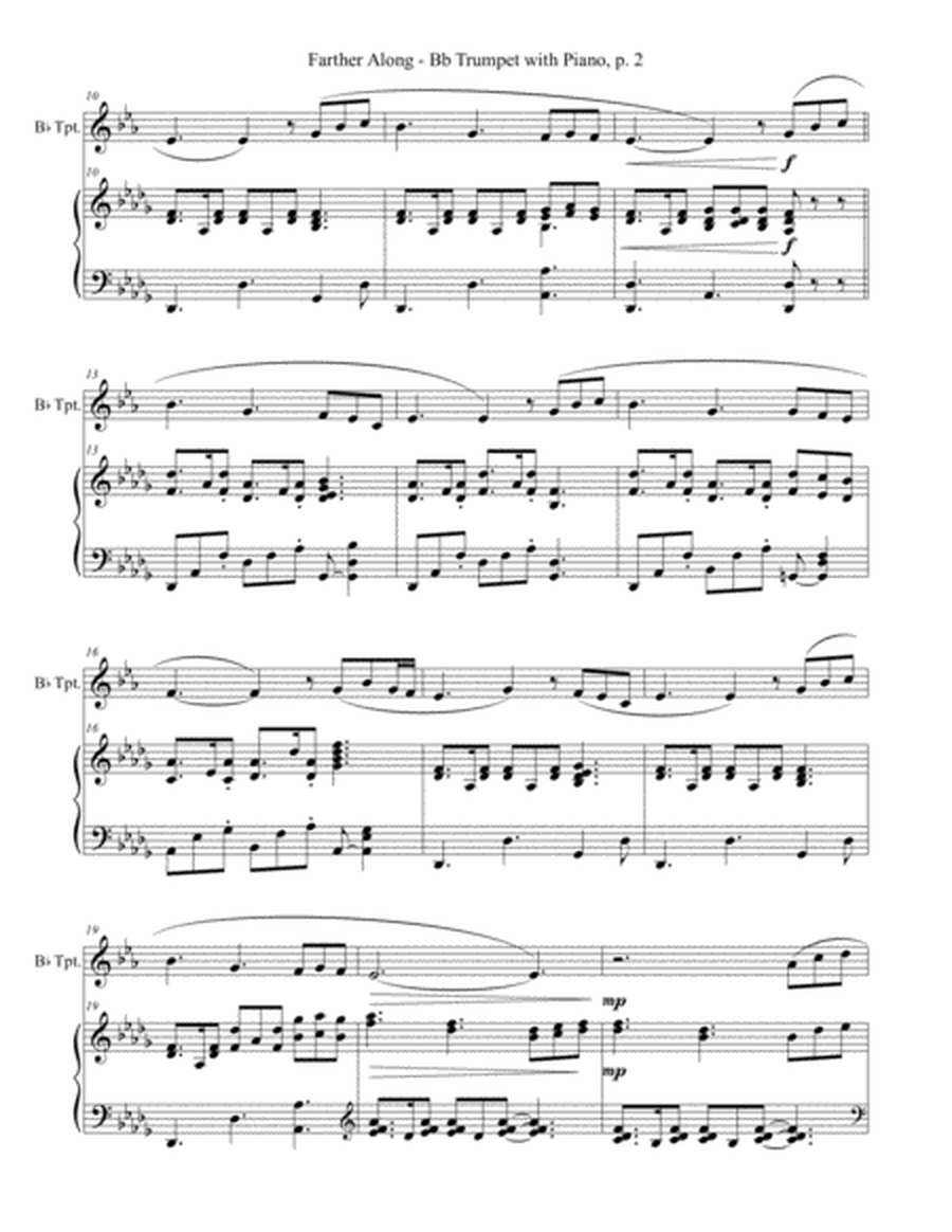3 GREAT GOSPEL SONGS (for Bb Trumpet with Piano - Instrument Part included) image number null