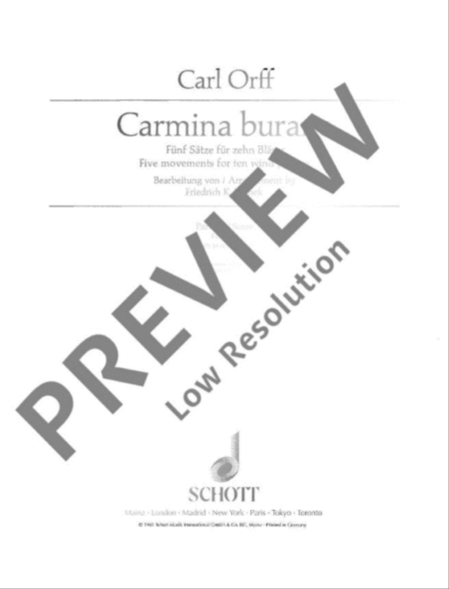 Carmina Burana English Horn scores gallery preview page 2
