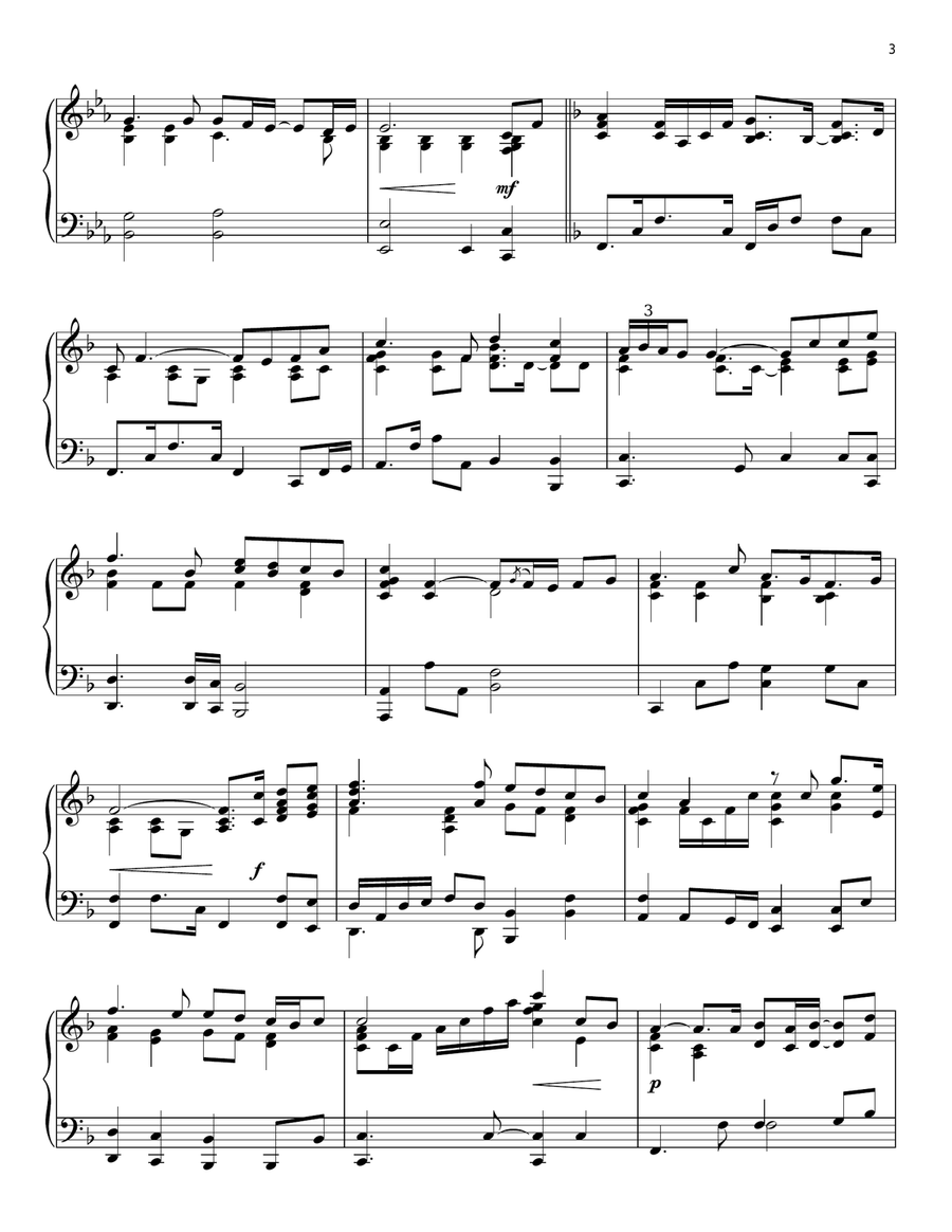 You Raise Me Up Piano Solo scores gallery preview page 3
