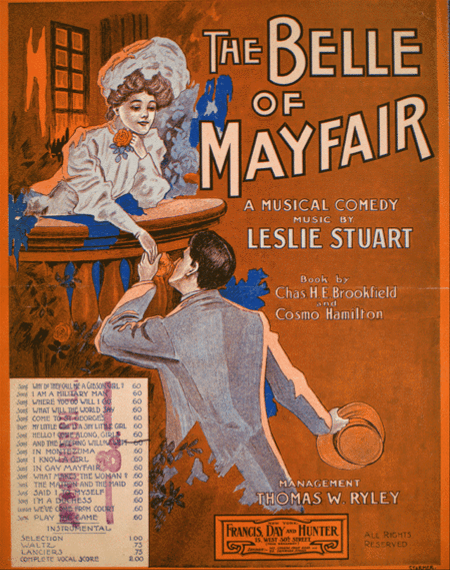 The Belle of Mayfair. A Musical Comedy. And the Weeping Willow Wept Voice scores gallery preview page 1