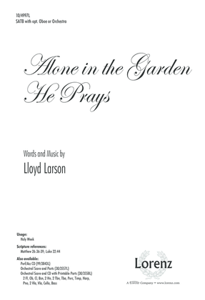Book cover for Alone in the Garden He Prays