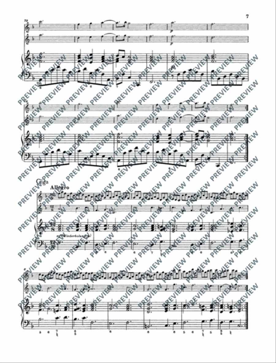Twelve Chamber Sonatas Cello scores gallery preview page 8