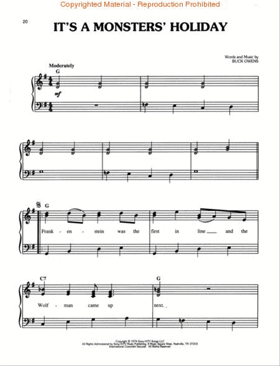 The Halloween Songbook – 2nd Edition Voice scores gallery preview page 3